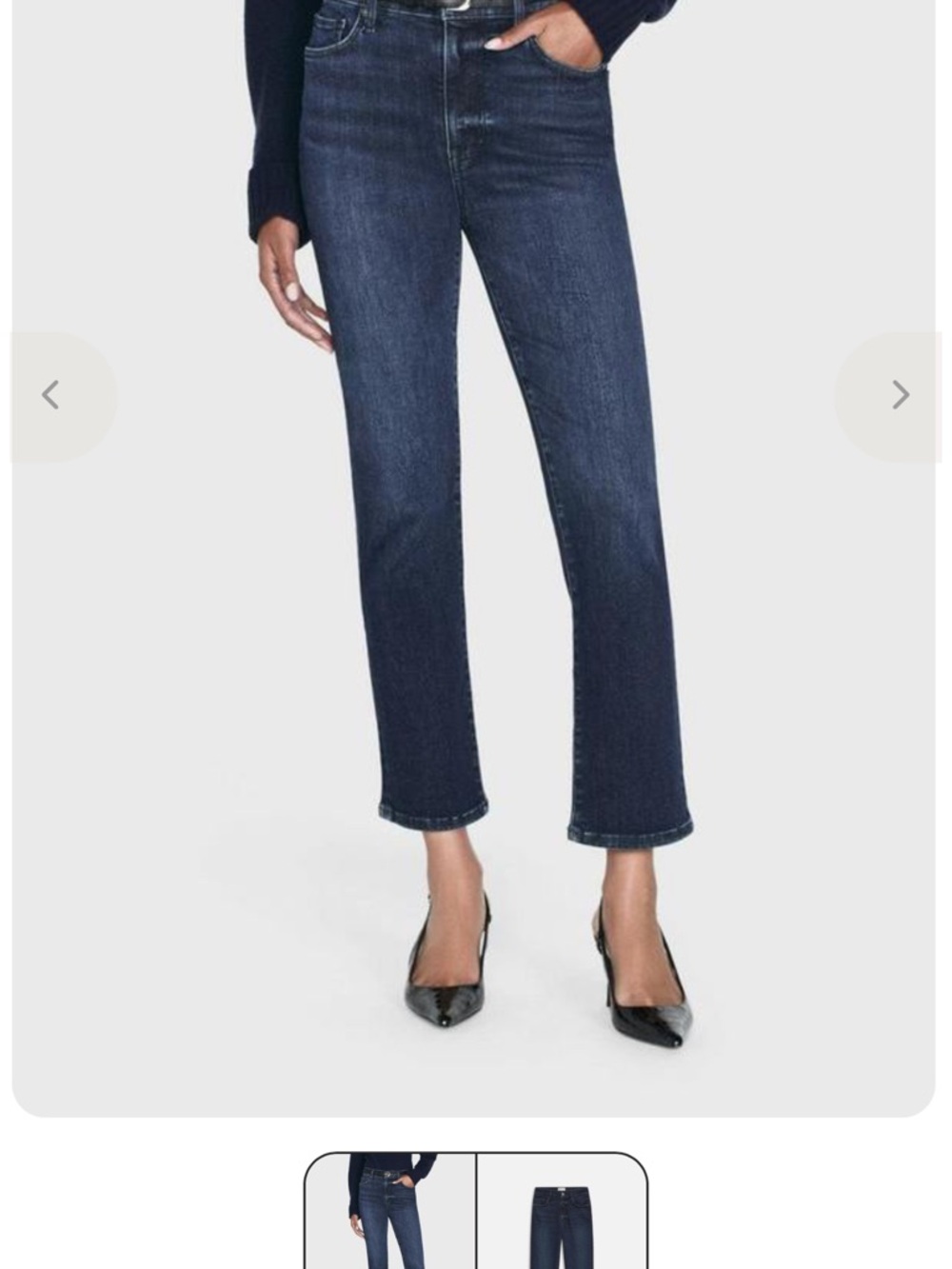 Frame Denim Dark Indigo Straight-Leg Jeans